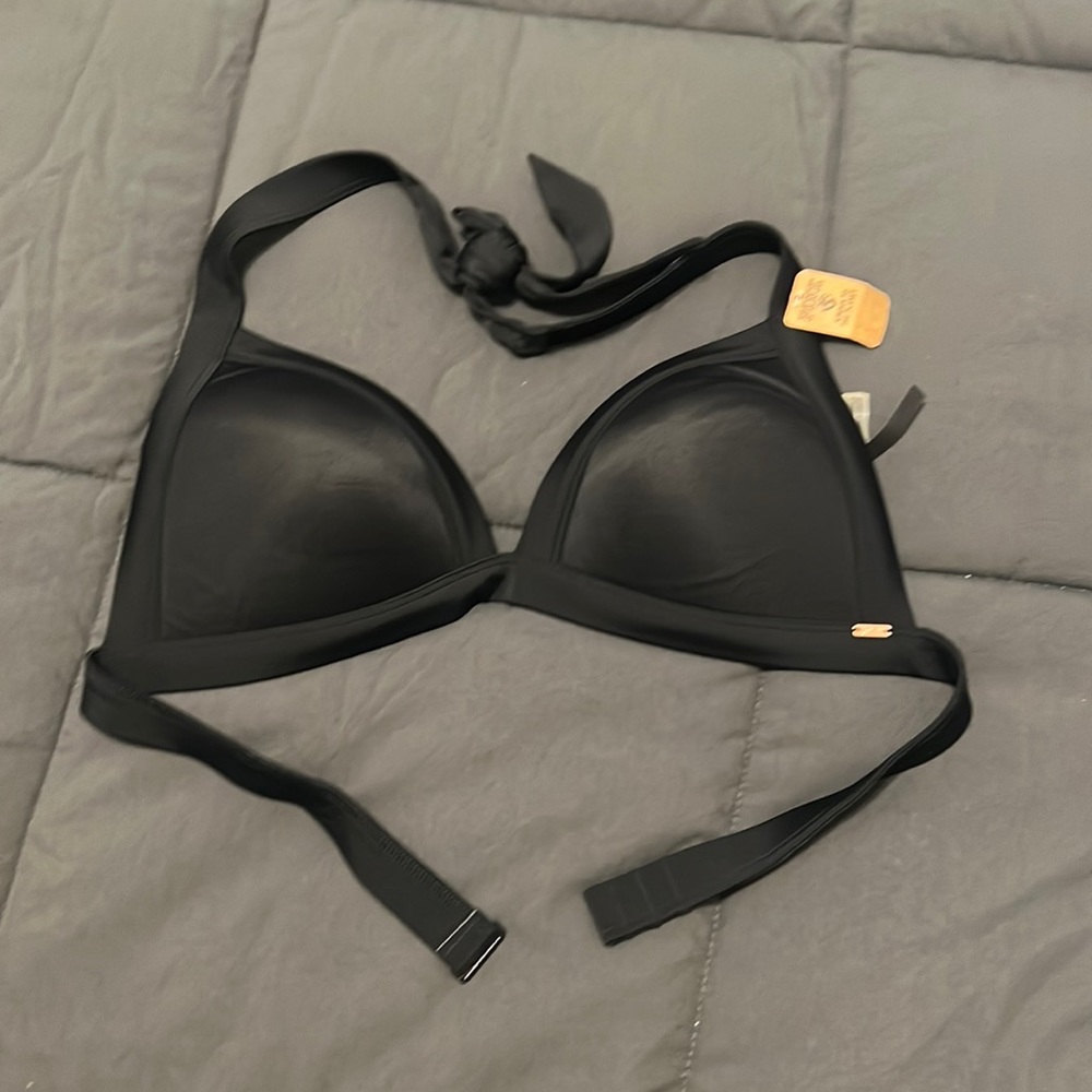 PINK Victorias Secret Bikini Top Xmas Black Tri